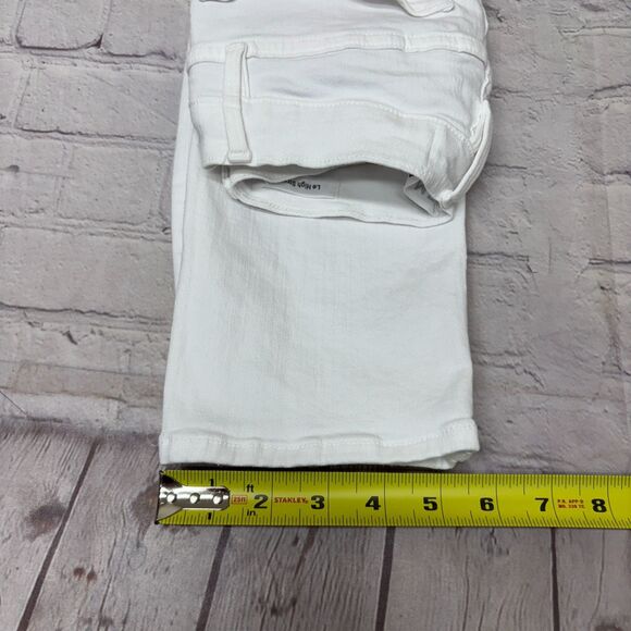 Frame Women Le High Straight Jeans Size 24 White Denim C032 -30 - Picture 8 of 16